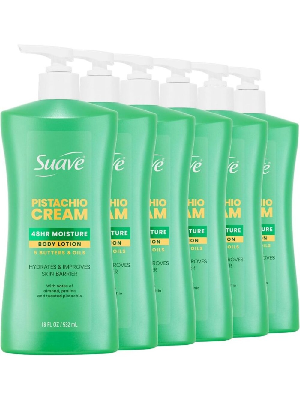 Nourishing Pistachio Cream Body Lotion - 48-Hour Hydration, 18 fl oz, 6-Pack